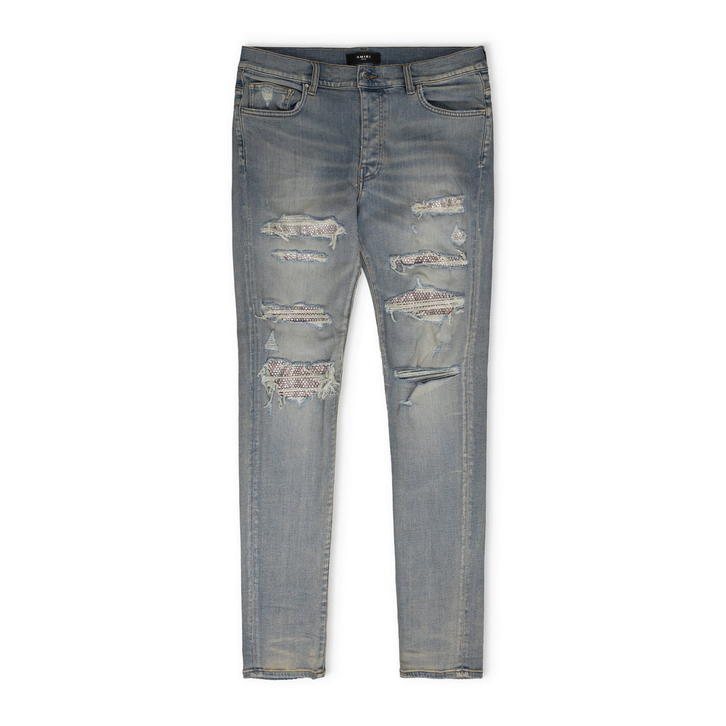 Blue Bleachout Crystal Thrasher Jeans
