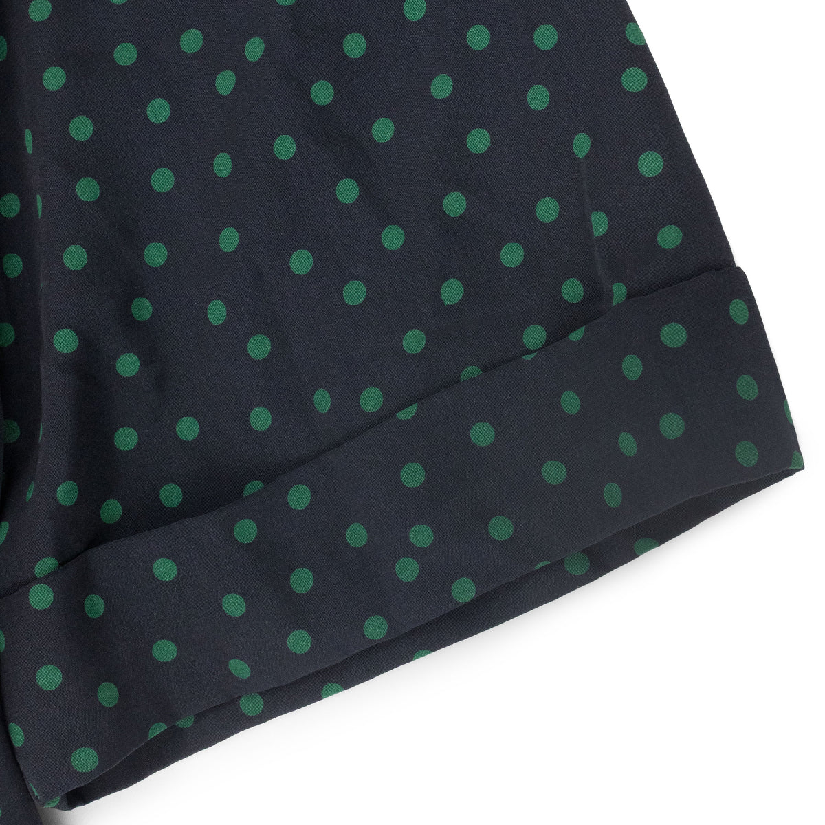 NAVY/GREEN POLKA DOT WRAP DRESS