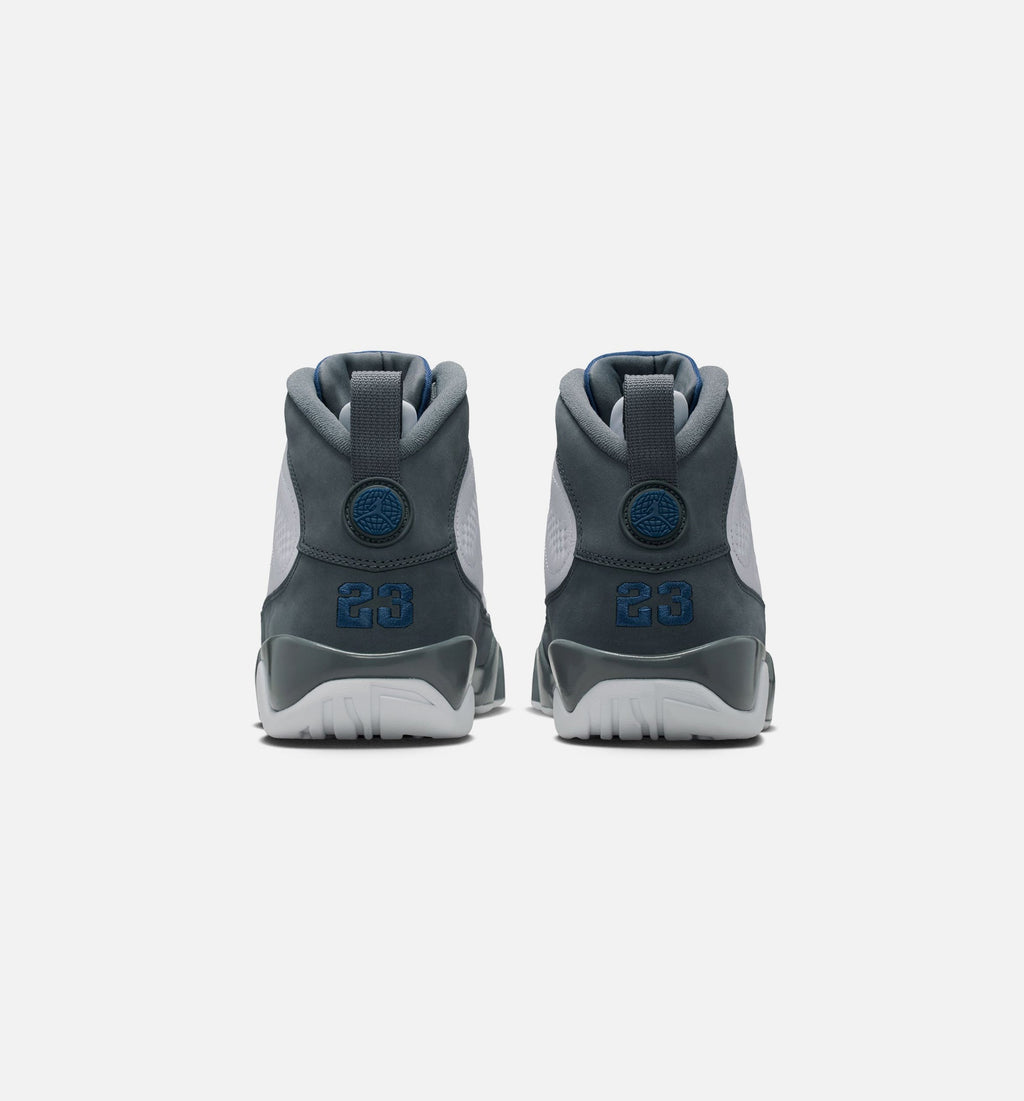 Air Jordan 9 Retro Flint Grey and French Blue Men's Lifestyle Shoe – White/French Blue/Flint Grey