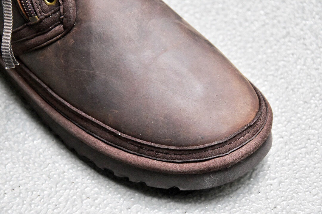 Men’s Crazy Horse Leather Zip Boots — New Arrival | In Stock