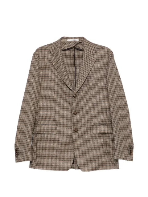 Tagliatore houndstooth-pattern single-breasted blazer