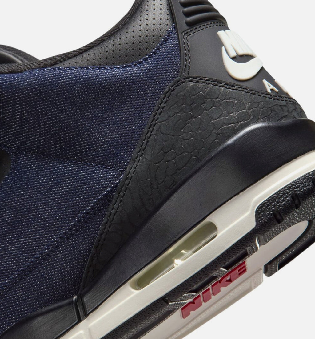 Air Jordan 3 x Levi's Indigo and Gym Red | Men's Lifestyle Shoe | Denim Blue/Black/Sail