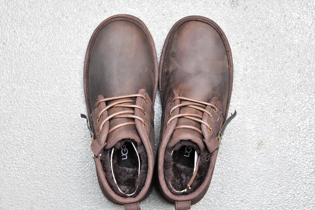Men’s Crazy Horse Leather Zip Boots — New Arrival | In Stock