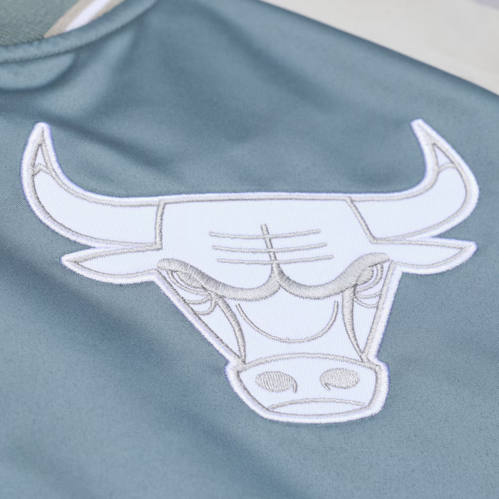 M&N NBA Chicago Bulls Thunderstorm Lightweight Satin Jacket
