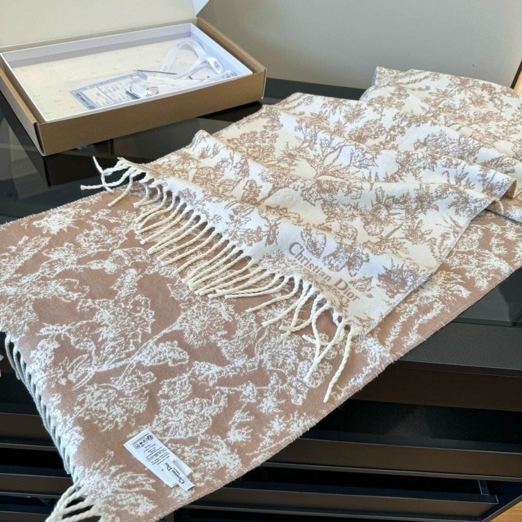 Dior Botanical Fringed Scarf