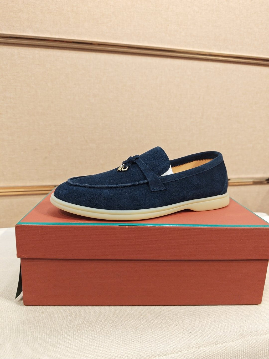 Loro Piana Metal-Charm Moc Toe Loafers