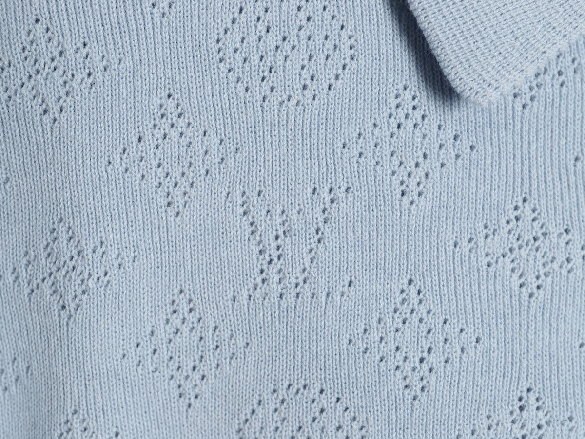 Louis Vuitton Chest-Pocket Detail Short-Sleeve Polo Shirt - Light Blue